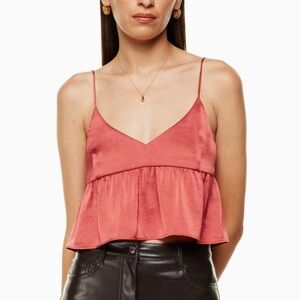 Aritzia Wilfred Lovers Satin Camisole Tank Top